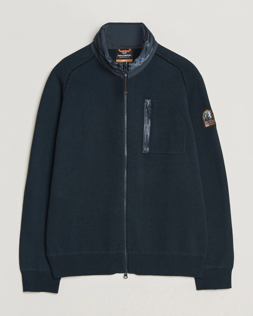 Parajumpers Bargany Rescue Knitted Hybrid Jacket Ink Blue – Blå