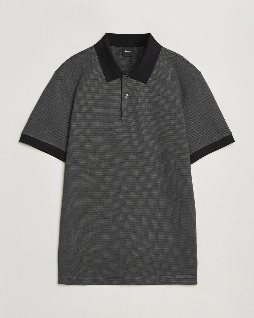 BOSS BLACK Parlay Jersey Polo Black – Svart