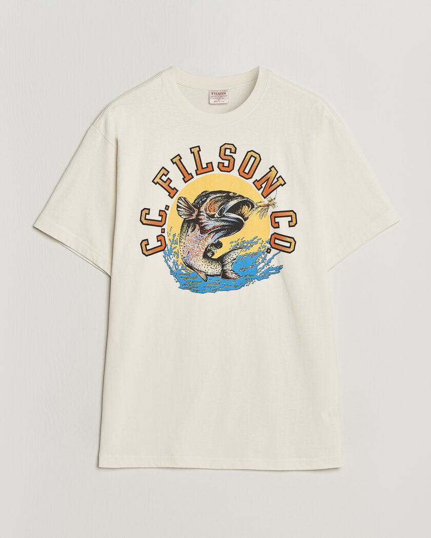 Filson Dry Fly Graphic T-Shirt Basswood – Hvit
