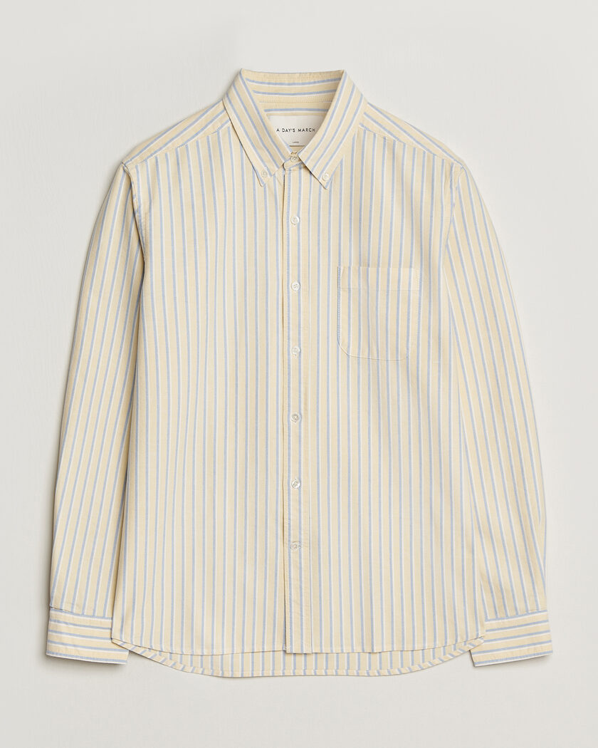 A Day's March Original Oxford Shirt Yellow Multi – Flerfarget