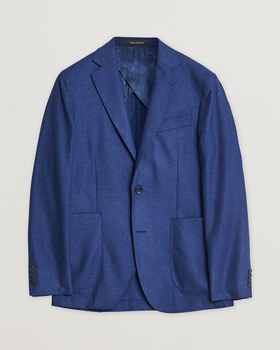 Herre | Pre-owned | Oscar Jacobson Einar Cashmere Flannel Blazer Blue 44