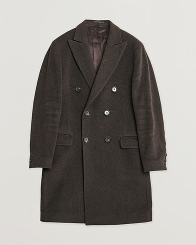 Herre | Pre-owned | Oscar Jacobson Sebastian Wool/Cashmere Double Breasted Coat Brown 48