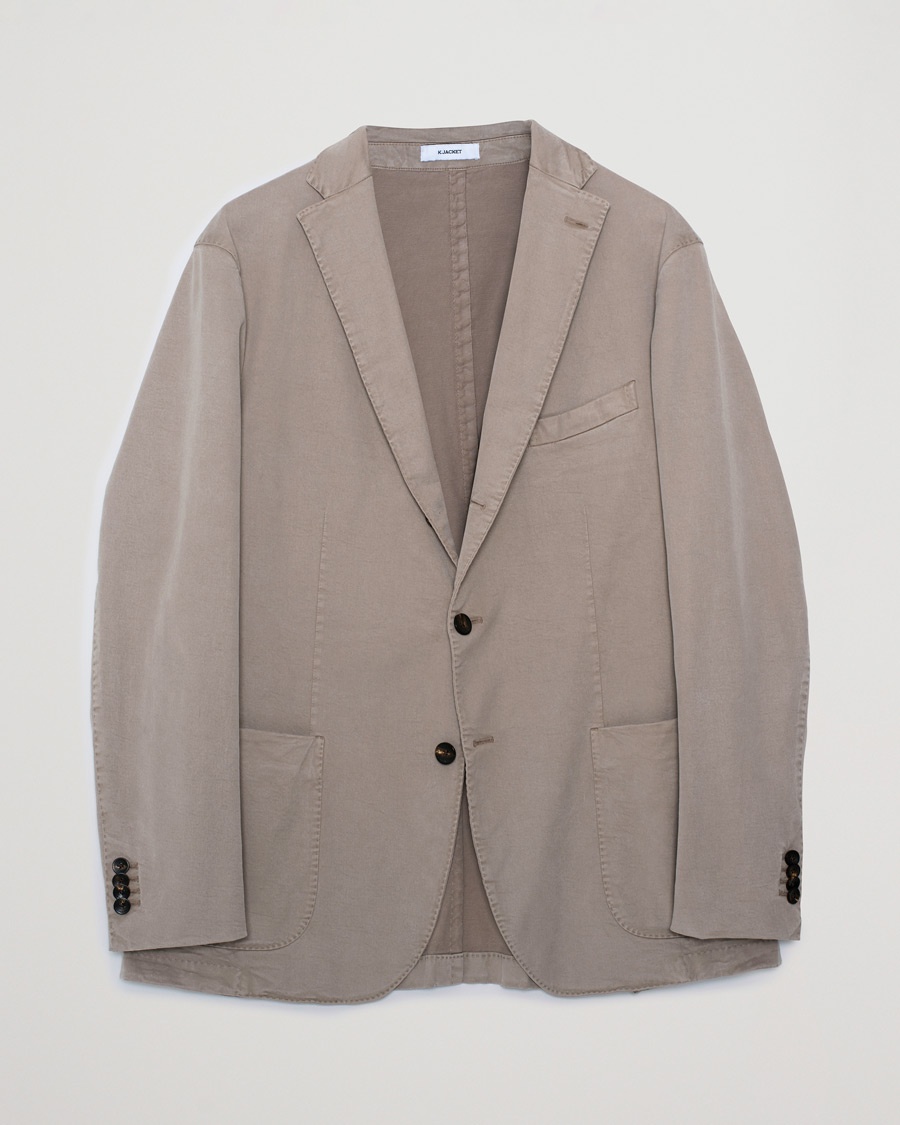 Herre | Pre-owned | Boglioli K Jacket Lyocell/Cotton Stretch Blazer Stone 54