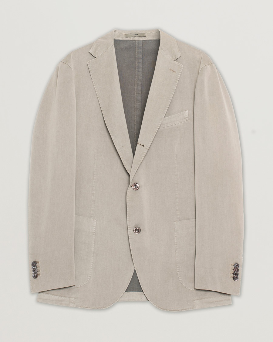 Herre | Pre-owned | Boglioli K Jacket Cotton Blazer Stone 54