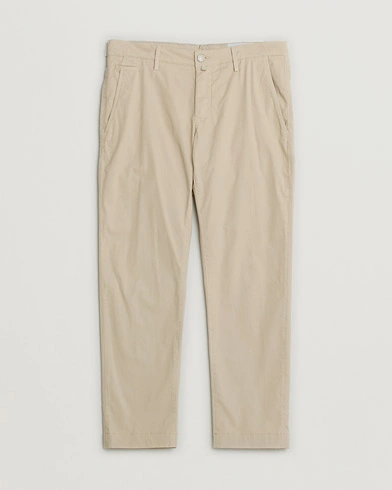 Herre | Pre-owned | Jacob Cohën Bobby Cotton Gabardine Chinos Beige