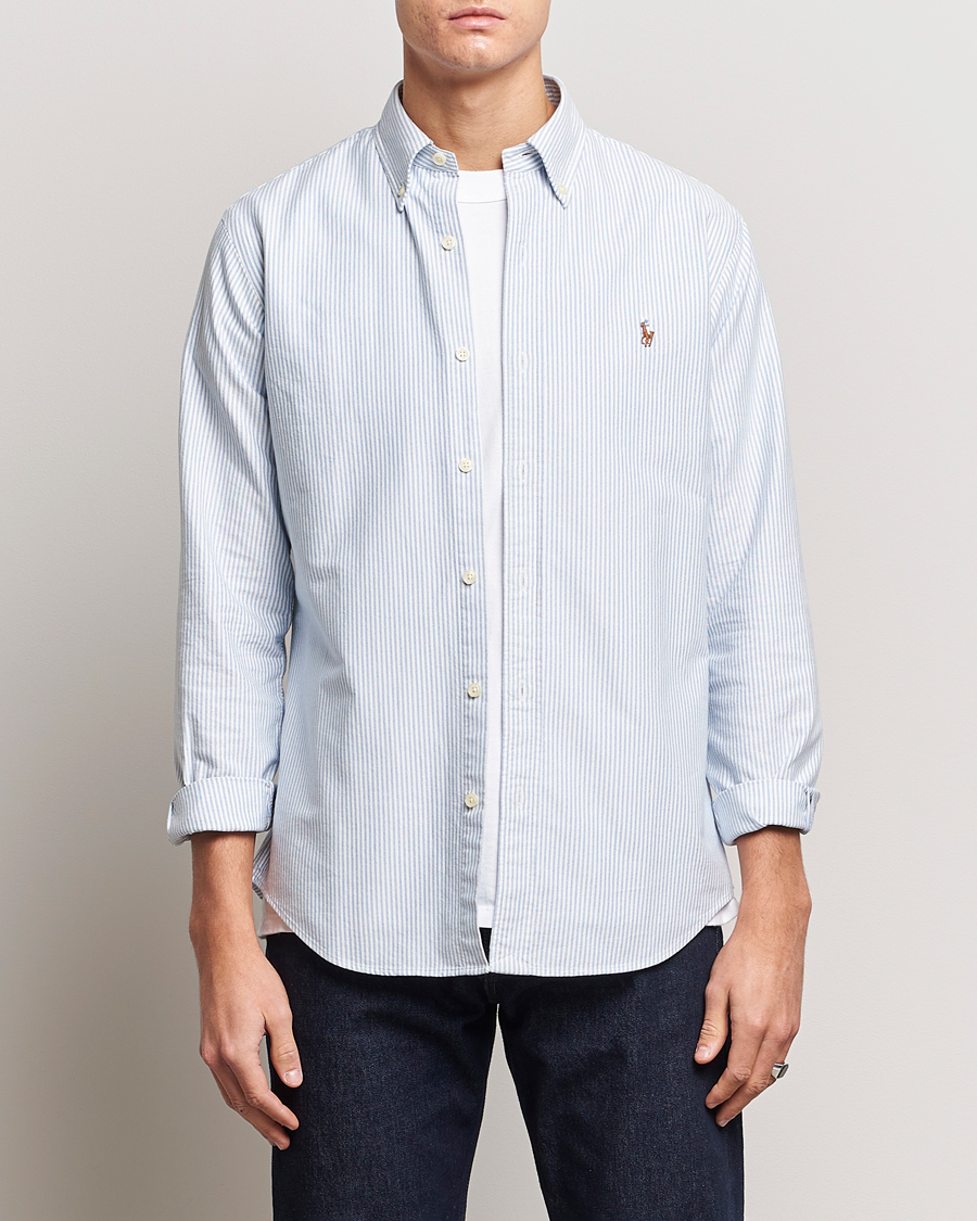 Herre | Klær | Polo Ralph Lauren | Custom Fit Oxford Shirt Stripes Blue