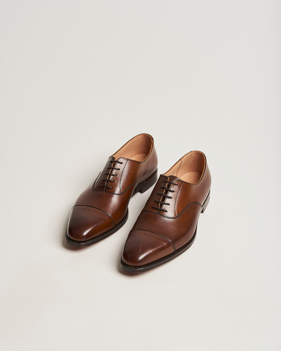 Herre | Håndlagde sko | Crockett & Jones | Hallam Oxford Dark Brown Calf