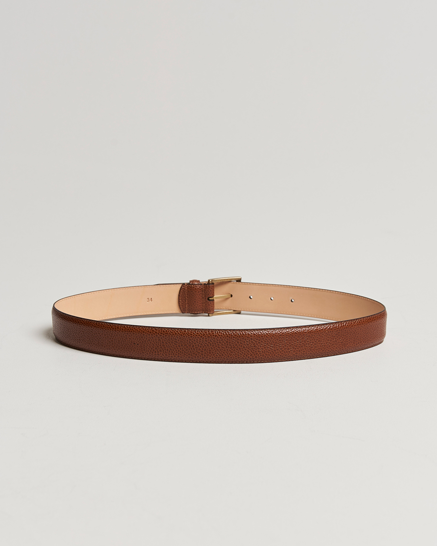 Herr | Crockett & Jones | Crockett & Jones | Belt 3,5 cm Tan Grained Calf