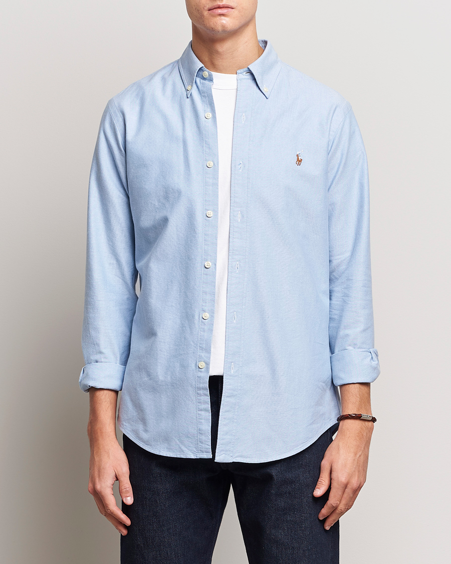 Herr | Preppy Authentic | Polo Ralph Lauren | Custom Fit Oxford Shirt Blue