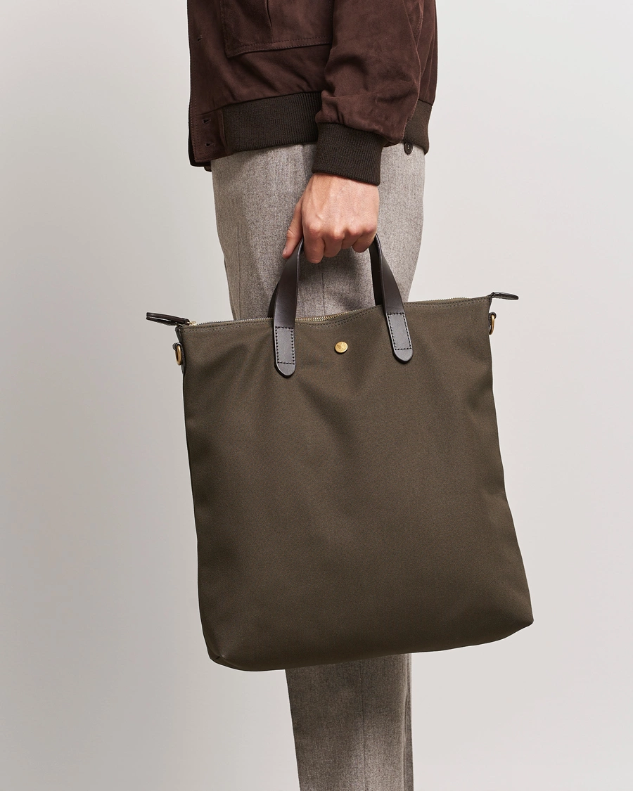 Herre | Mismo M/S Canvas Shopper Army/Dark Brown | Mismo | M/S Canvas Shopper Army/Dark Brown