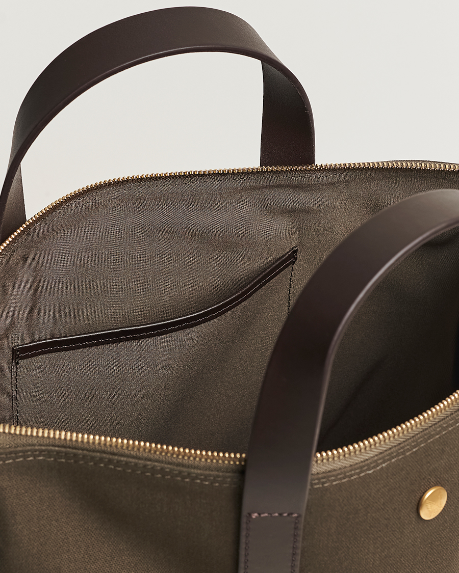 Herre | Mismo M/S Canvas Shopper Army/Dark Brown | Mismo | M/S Canvas Shopper Army/Dark Brown