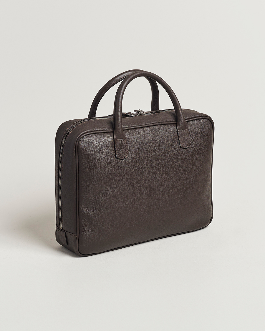 Herre | Anderson's | Anderson\'s | Full Grain Leather Briefcase Dark Brown