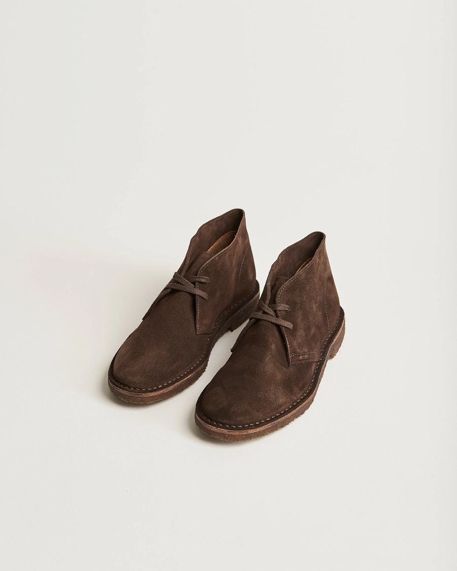 Herre | Støvler | Drake\'s | Clifford Suede Desert Boots Dark Brown