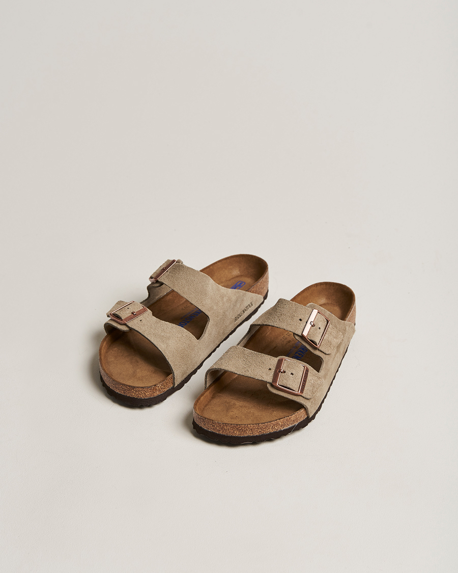 Herre | Sandaler og tøfler | BIRKENSTOCK | Arizona Soft Footbed Taupe Suede