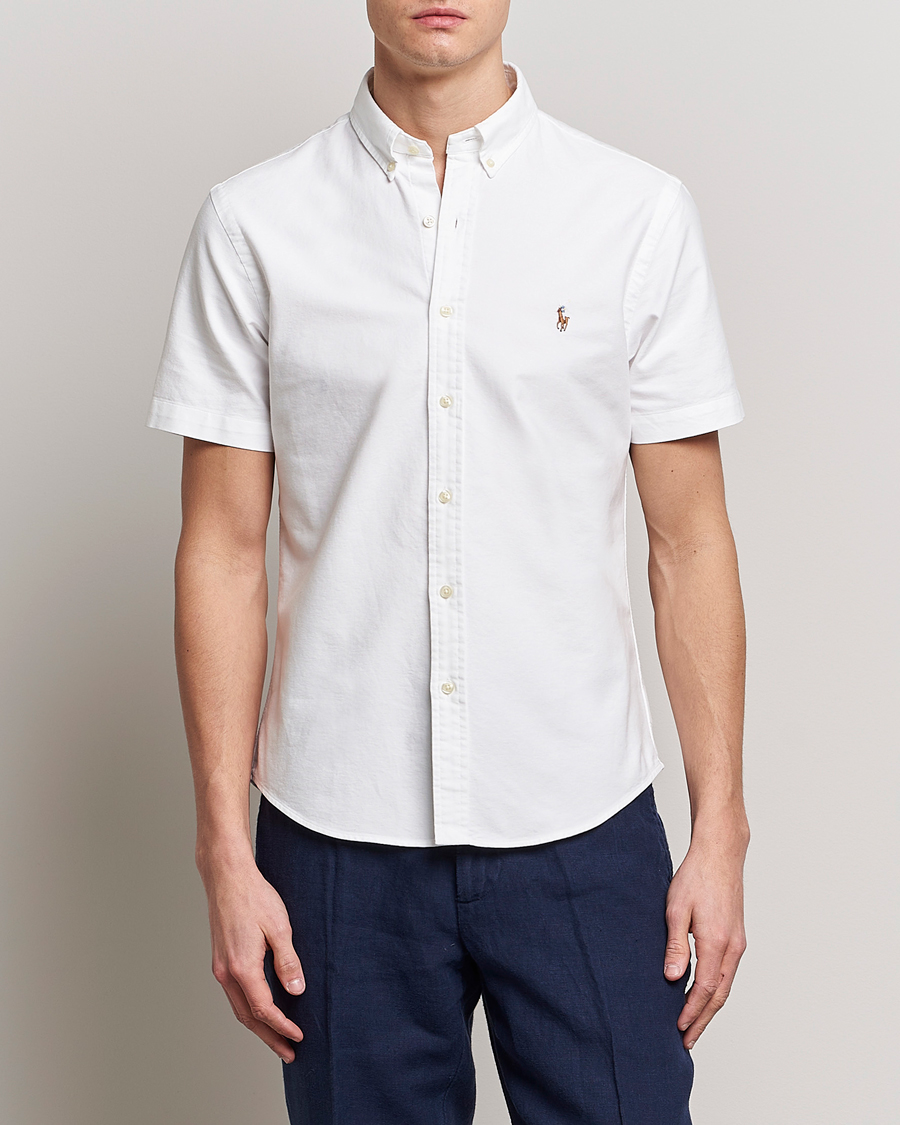 Herre | Klær | Polo Ralph Lauren | Slim Fit Oxford Short Sleeve Shirt White