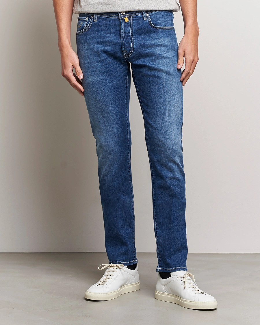 Herre |  | Jacob Cohën | Nick 622 Slim Fit Stretch Jeans Stone Wash