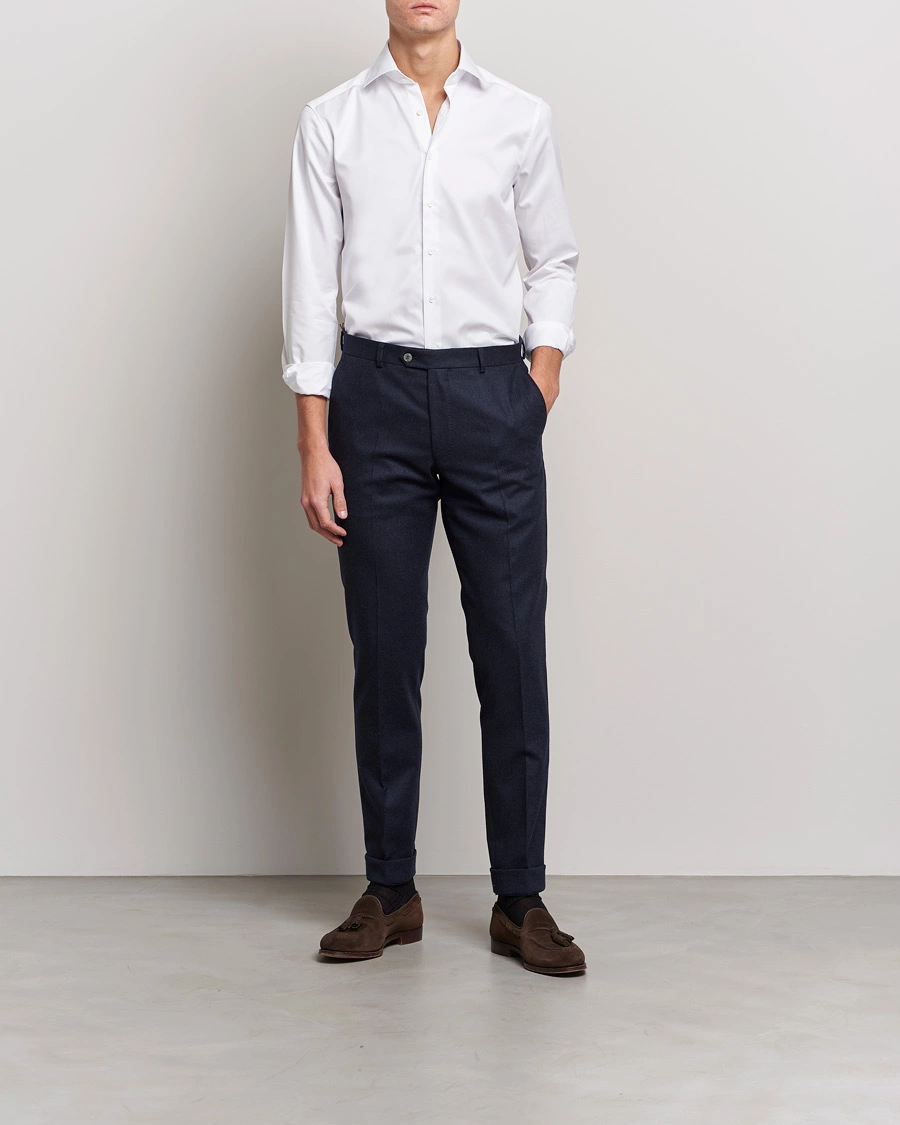 Herr | Stenströms | Stenströms | Slimline Cut Away Shirt White