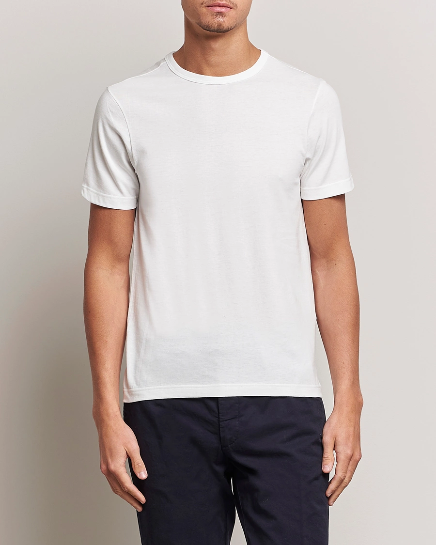 Herre | Hvite t-shirts | Merz b. Schwanen | 1950s Classic Loopwheeled T-Shirt White