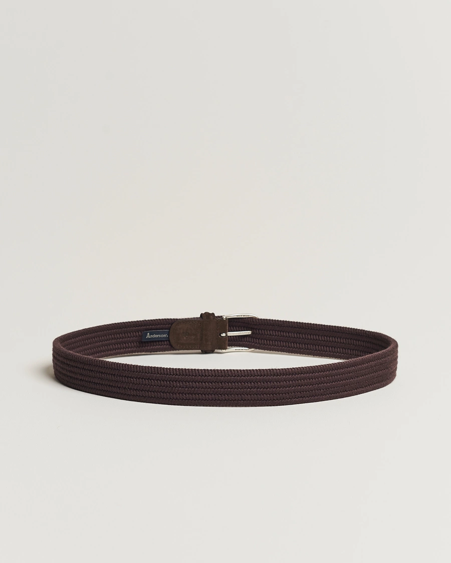 Herre | Flettede belter | Anderson\'s | Braided Wool Belt Brown