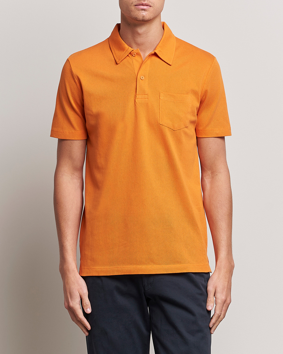 Herre | Sunspel | Sunspel | Riviera Polo Shirt Flame Orange
