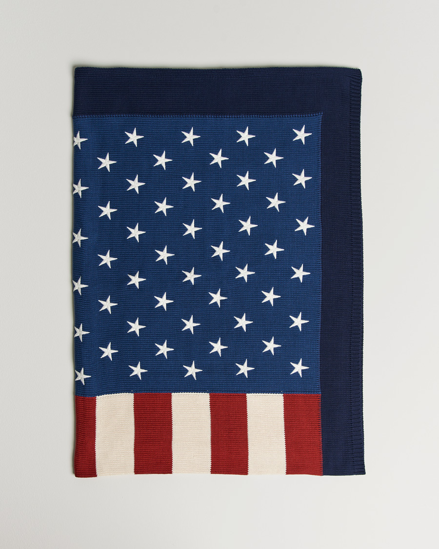 Herre | Pledd | Ralph Lauren Home | RL Flag 54x72 Cotton Throw Navy