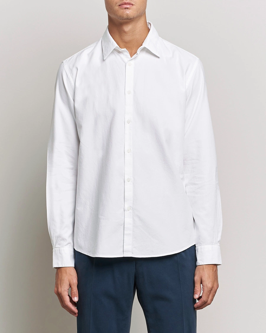 Herr | Skjortor | Sunspel | Casual Oxford Shirt White
