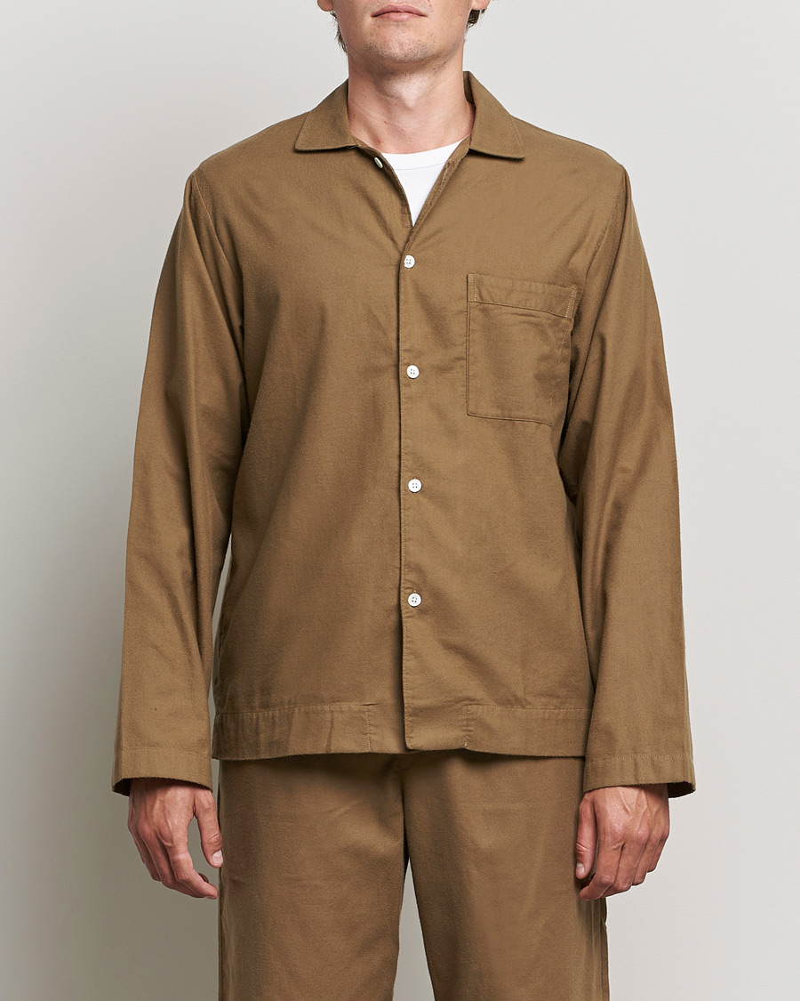 Herre | Tekla | Tekla | Flannel Pyjama Shirt Moss