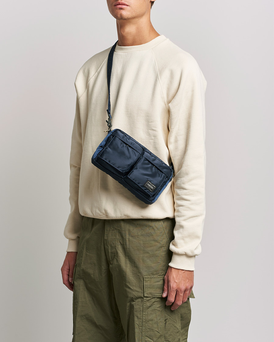 Herre | Assesoarer | Porter-Yoshida & Co. | Tanker Small Shoulder Bag Iron Blue