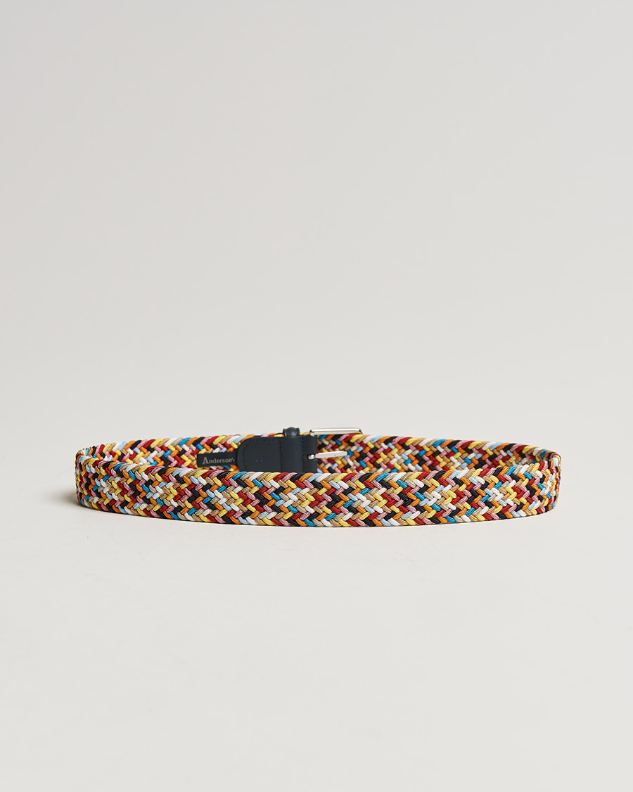 Herre |  | Anderson\'s | Stretch Woven 3,5 cm Belt Multi