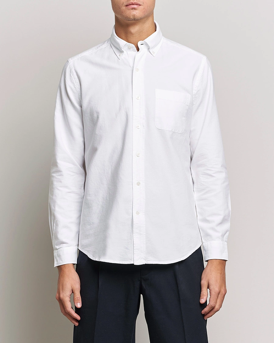 Herre | Klær | A Day\'s March | Moorgate Dyed Oxford Shirt White