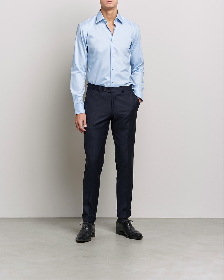Herre | Businesskjorter | BOSS BLACK | Hank Slim Fit Shirt Light Blue