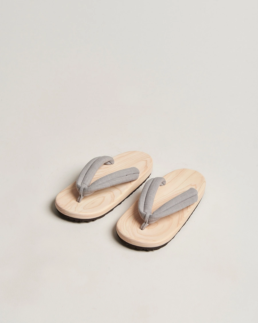 Herre | Sandaler og tøfler | Beams Japan | Wooden Geta Sandals Light Grey