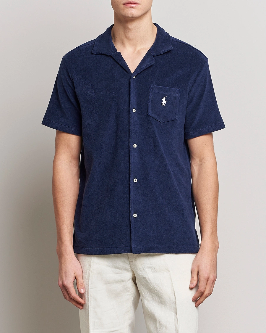 Herre | Klær | Polo Ralph Lauren | Cotton Terry Short Sleeve Shirt Newport Navy