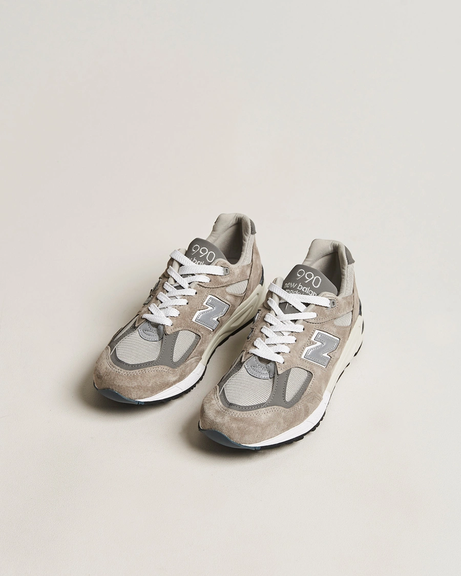 Herre | Sko i mokka | New Balance | Made In USA 990 Sneakers Grey/White