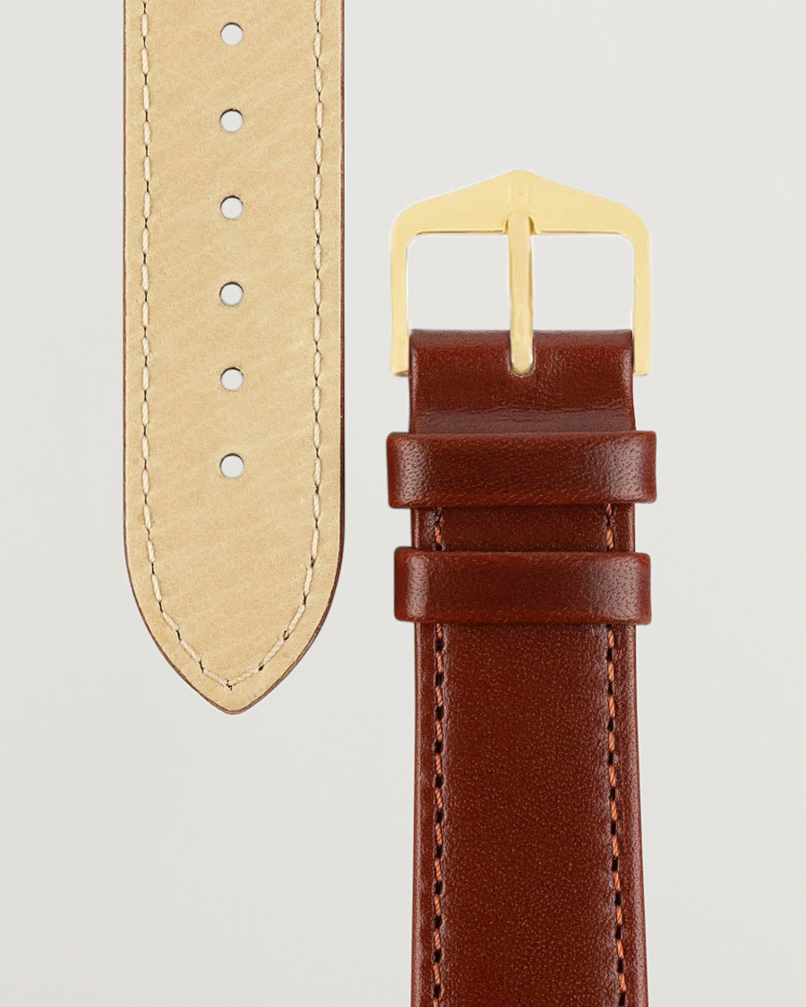 Herre | Klokkeremmer | HIRSCH | Osiris Calf Leather Watch Strap Mid Brown