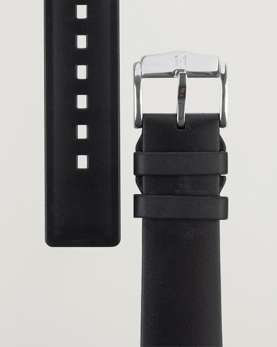 Herre |  | HIRSCH | Pure Natural Rubber Watch Strap Black