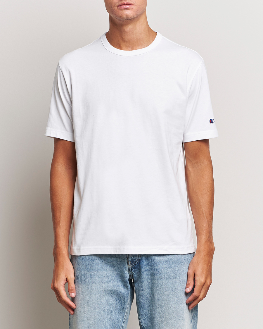 Herre | T-Shirts | Champion | Jersey Crew Neck T-shirt White