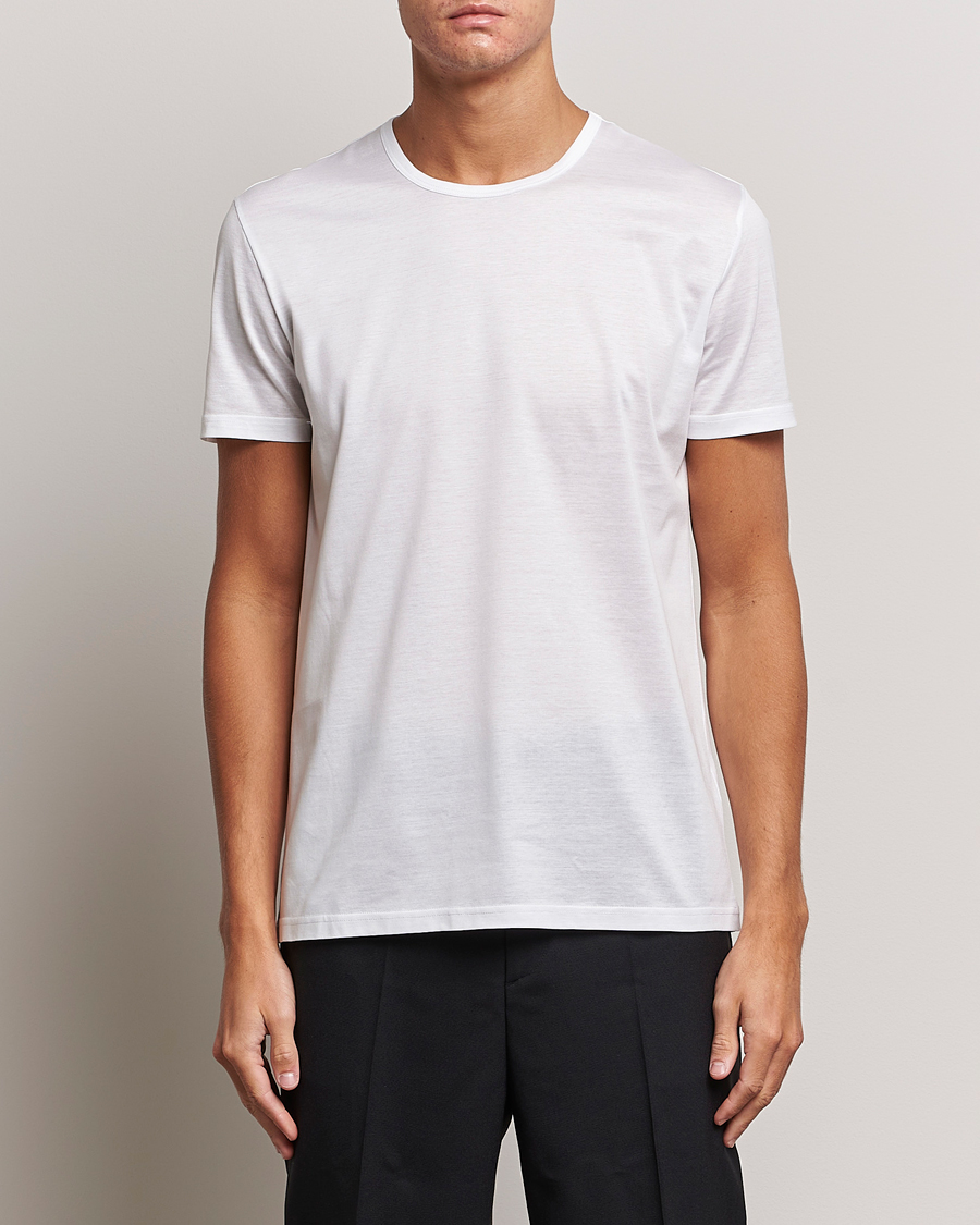 Herre | Klær | Zegna | Filoscozia Pure Cotton Round Neck T-Shirt White