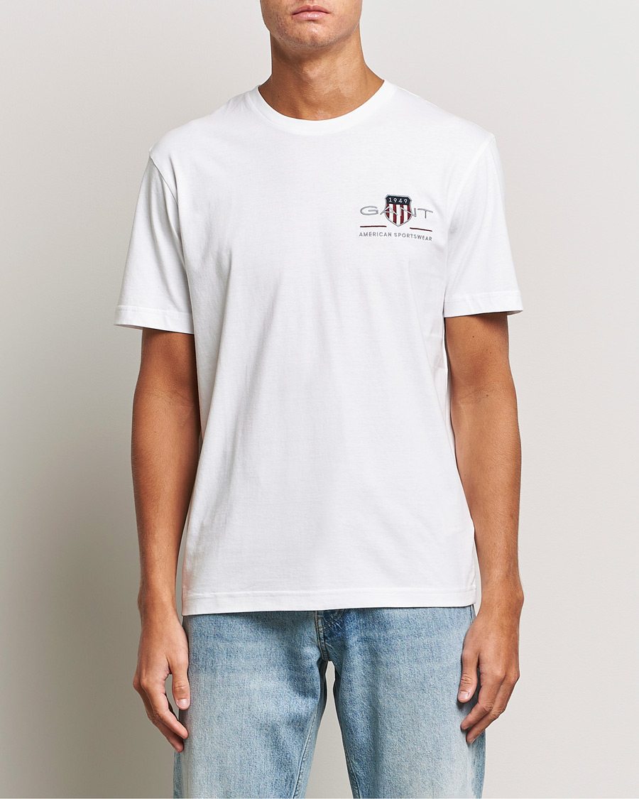 Herre | GANT | GANT | Archive Shield Small Logo T-Shirt White