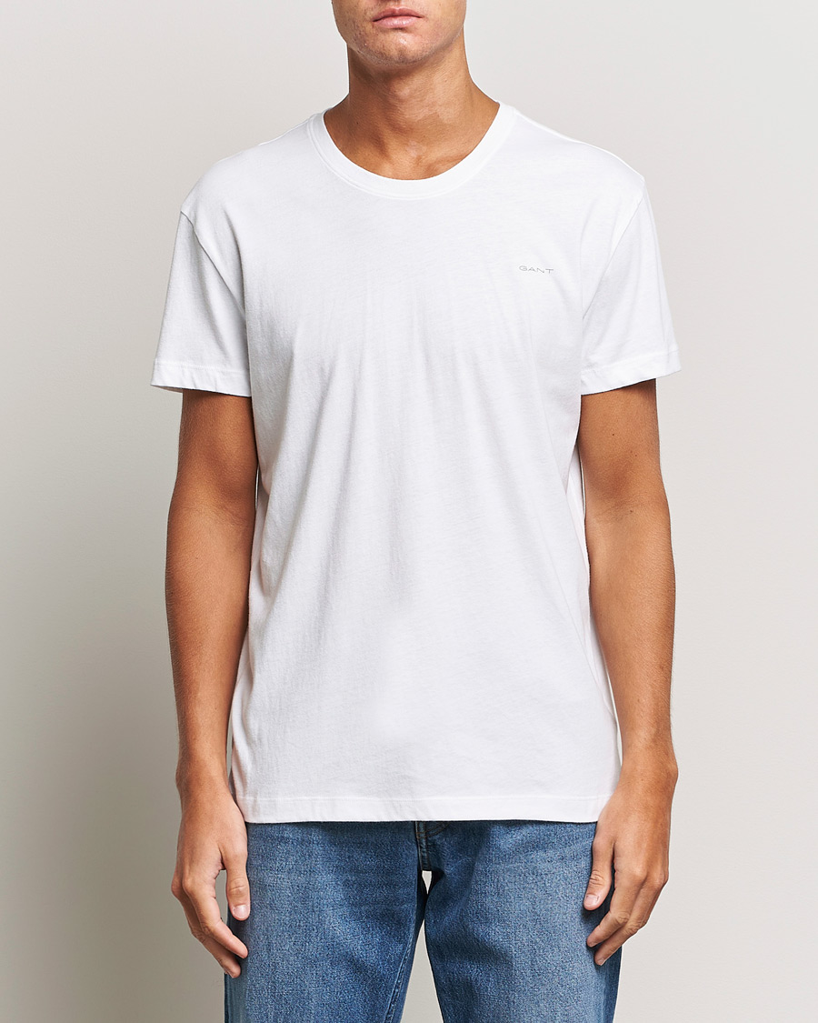 Herre | Klær | GANT | 2-Pack Crew Neck T-Shirt White