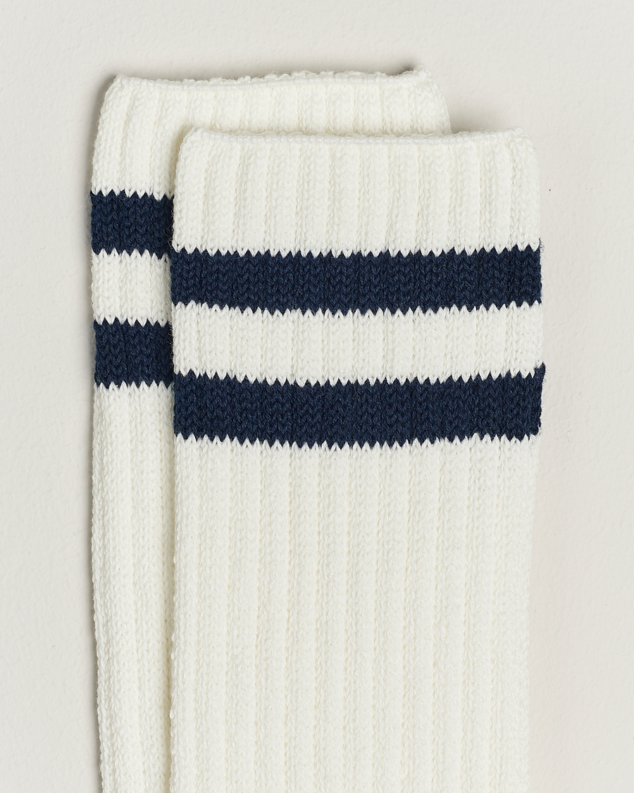 Herre |  | BEAMS PLUS | Schoolboy Socks White/Navy