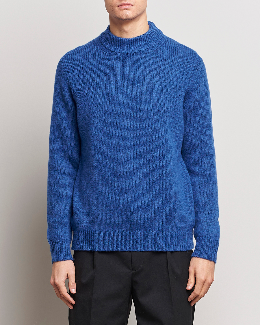 Herre |  | NN07 | Nick Mock Neck Sweater Blue