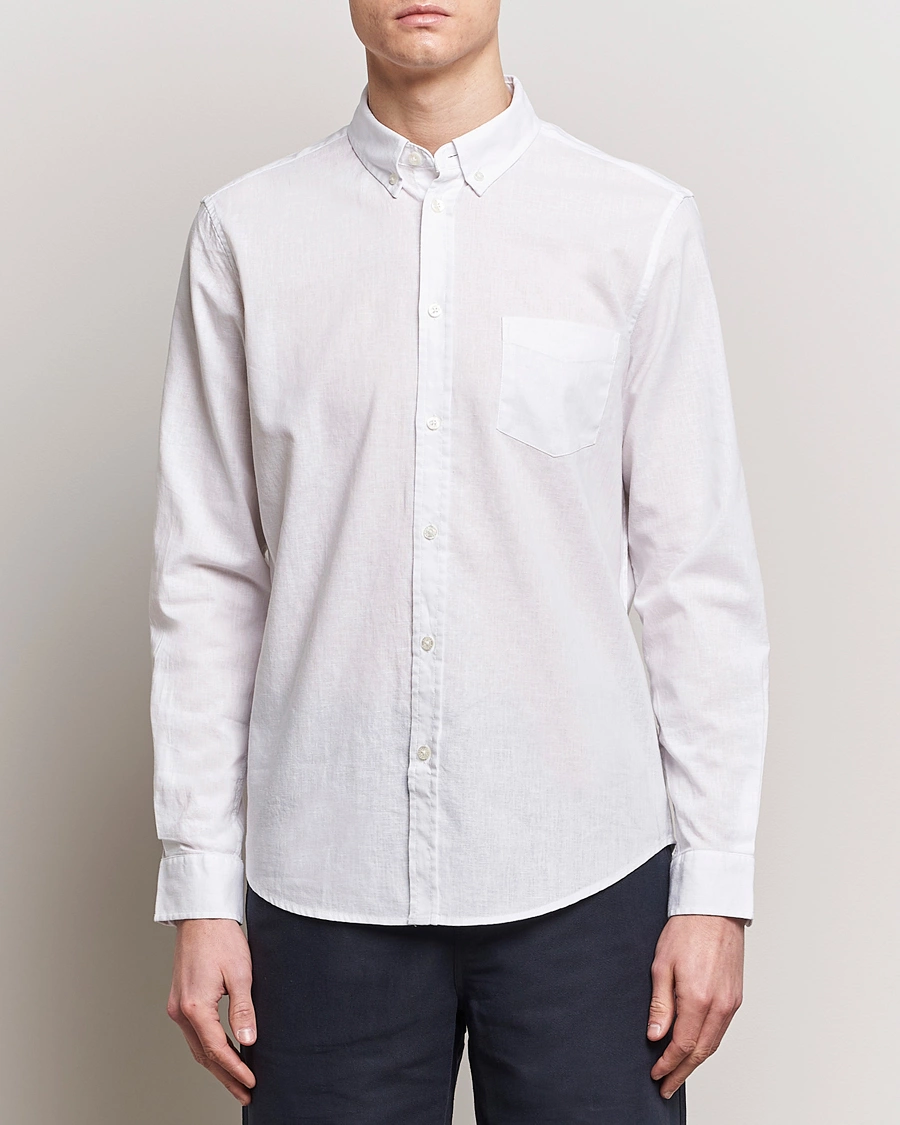 Herre | Linskjorter | Samsøe Samsøe | Liam Linen/Cotton Shirt White