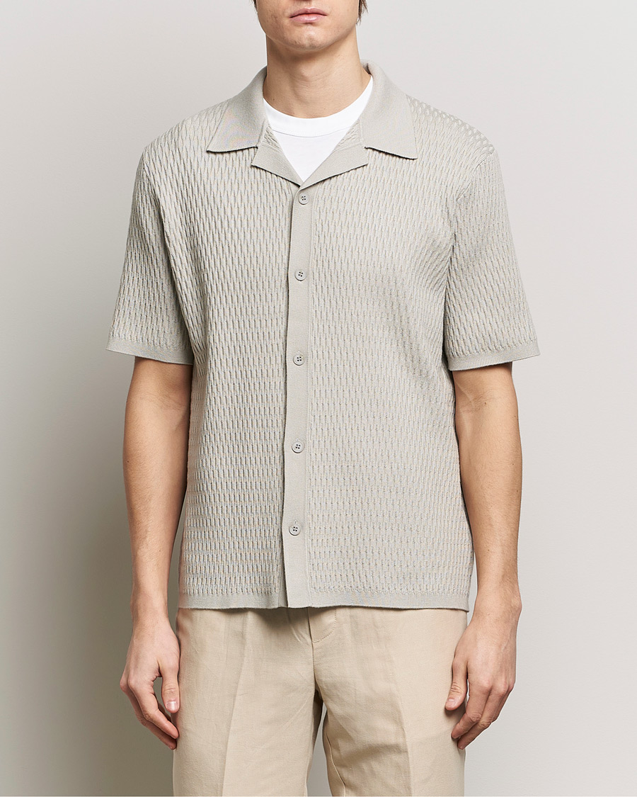 Herre | Kortermede skjorter | Samsøe Samsøe | Sagabin Resort Collar Short Sleeve Shirt Moonstruck