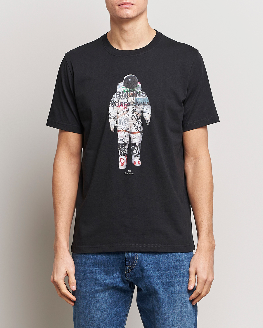 Herre | Paul Smith | PS Paul Smith | Astronaut Crew Neck T-Shirt Black
