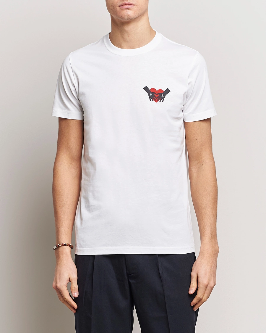 Herre | PS Paul Smith | PS Paul Smith | PS Heart Crew Neck T-Shirt White