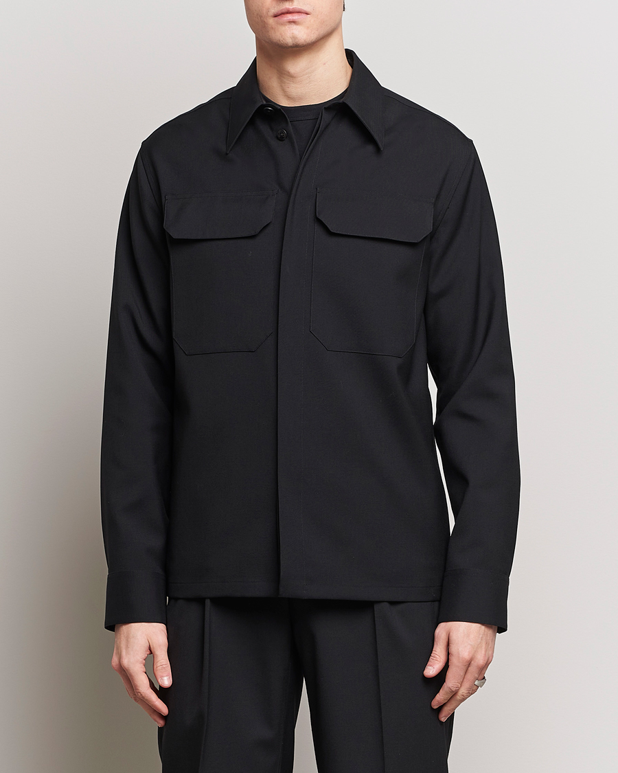 Herre | Skjortejakke | Jil Sander | Double Pocket Overshirt Black
