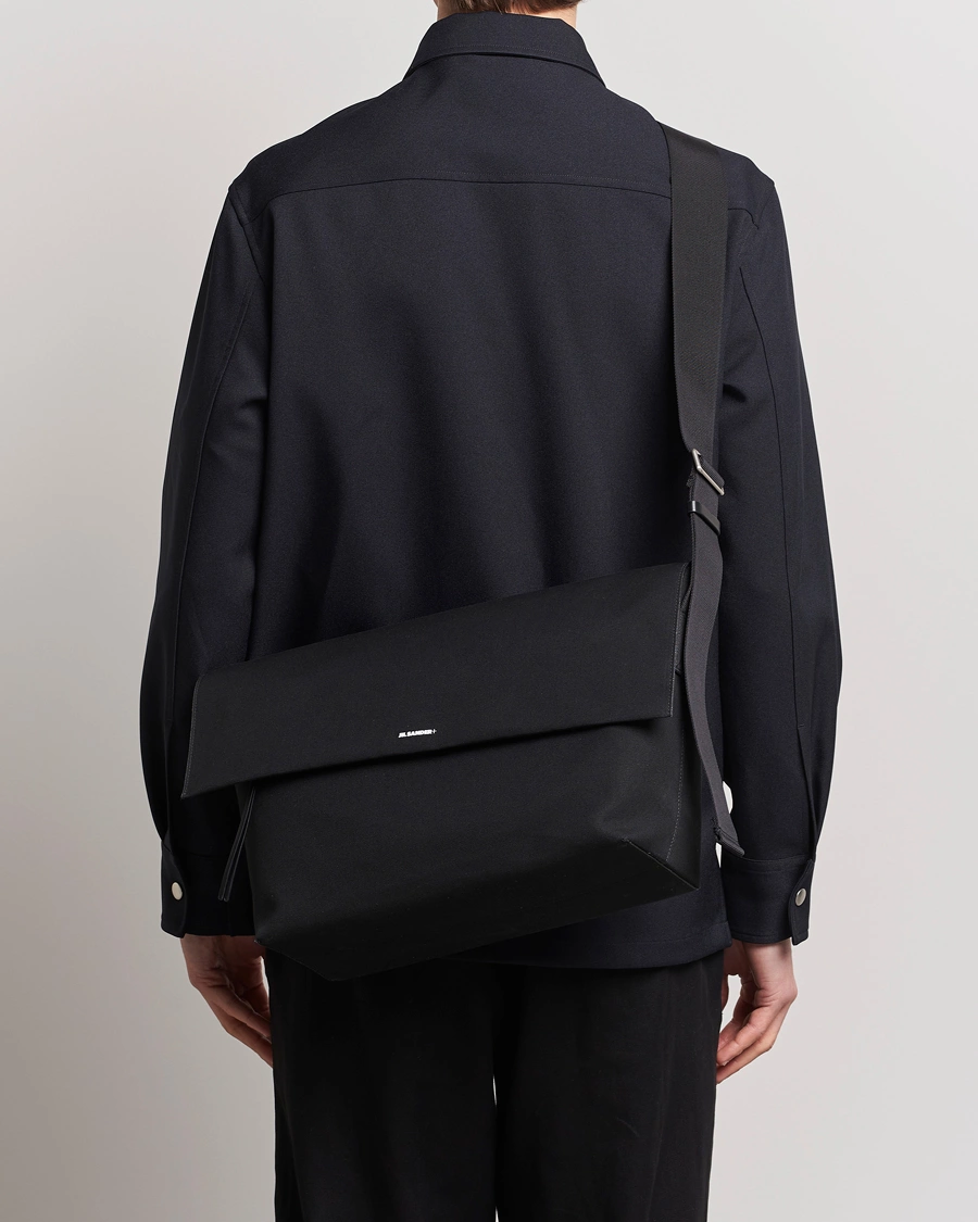 Herre | Assesoarer | Jil Sander | Canvas/Leather Cross Body Bag Black