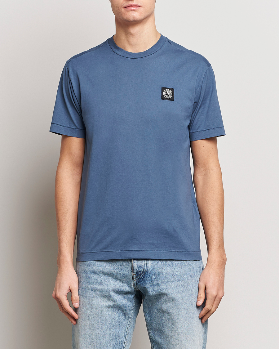 Herre | Kortermede t-shirts | Stone Island | Garment Dyed Cotton Jersey T-Shirt Dark Blue