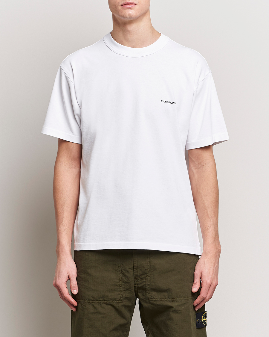 Herre | Klær | Stone Island | Cotton Jersey Small Logo T-Shirt White